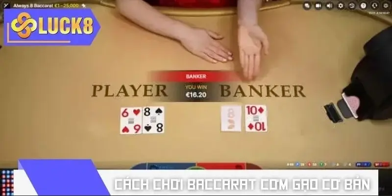 Hướng dẫn luật chơi Baccarat cơ bản tại nền tảng LUCK8